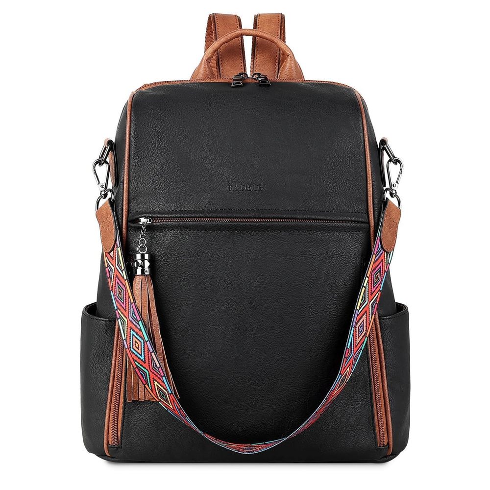 Leather Backpack Purse for Women Designer Travel Backpack Purses PU Fashion🦄 - Picture 7 of 8